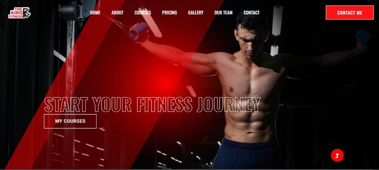The KIRO Fitness Sangvi website preview